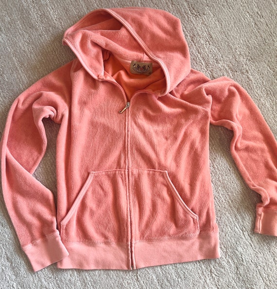 Retro Juicy Couture Terry Tangerine Zip Up Hoodie… - image 2