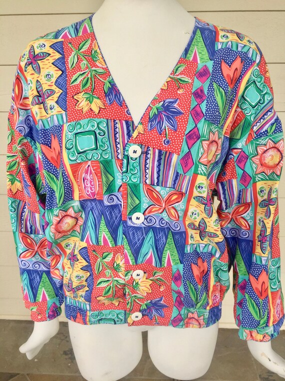 90's Reversible Lightweight Bright Print - Womens 