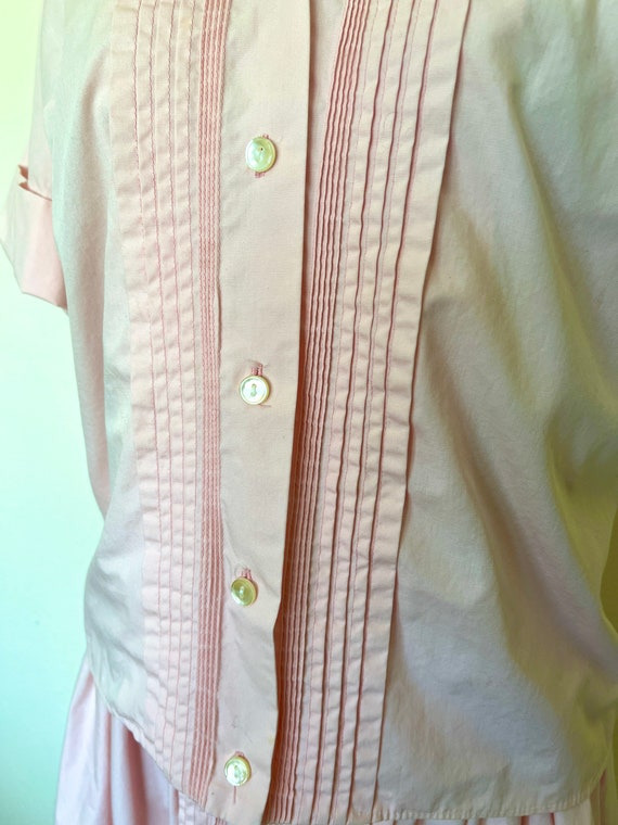 50's Pastel Pink Dress Set - Shirt & Skirt - Grea… - image 8