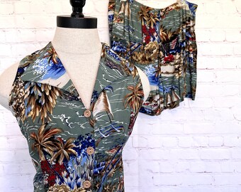 80&#39;s Short Set - Hawaiian - Size Small & Medium - Chorus Line