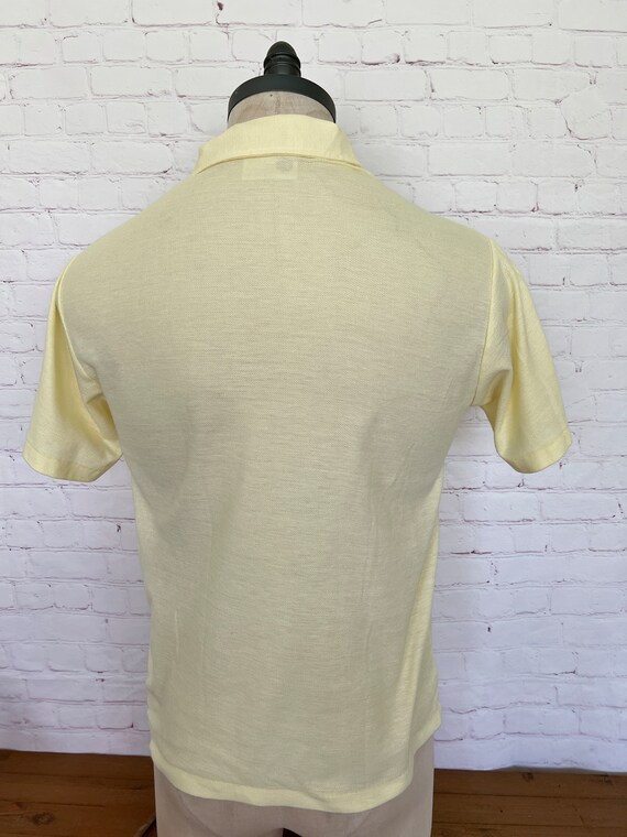 70's Kings Road Mens Yellow Polo - Size Large - S… - image 4
