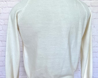 90s Cashmere Vneck Sweater - Unisex - Size Medium - Jack Scotland