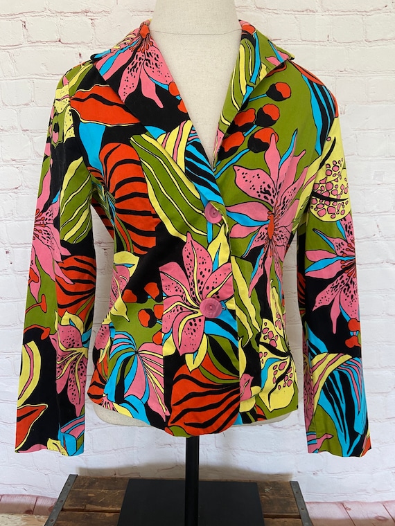 Russell Kemp New York Womens Bright Flashy Mod Floral - Etsy New