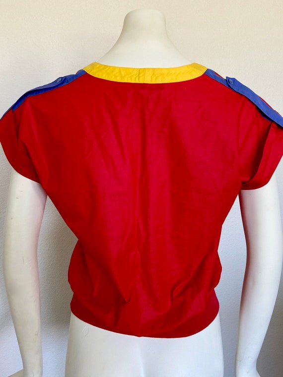 70's Gloria Vanderbilt - Short Sleeve Shirt - Pri… - image 6