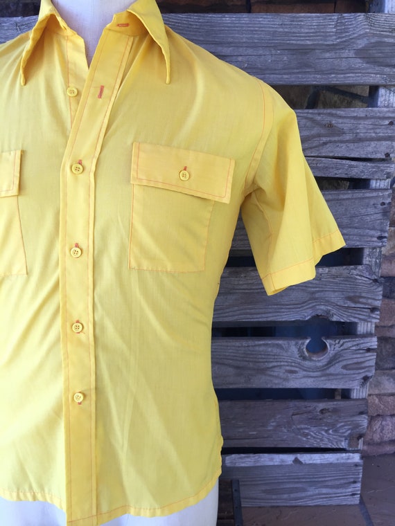 70s Malibu Connection - Bright Yellow Shirt - Siz… - image 3