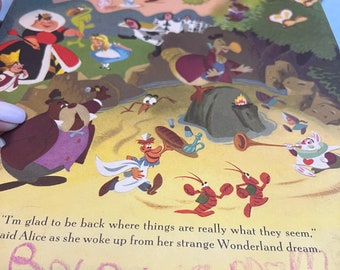50's Alice in Wonderland - Walt Disney's - A Big Golden Book - Etsy
