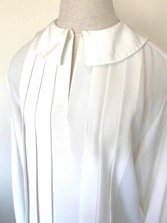 80s Ivory Blouse - Jaeger - Womens Blouse - Size … - image 3