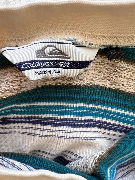 Retro Quicksilver Stripe Printed Tshirt - Size XL - image 6