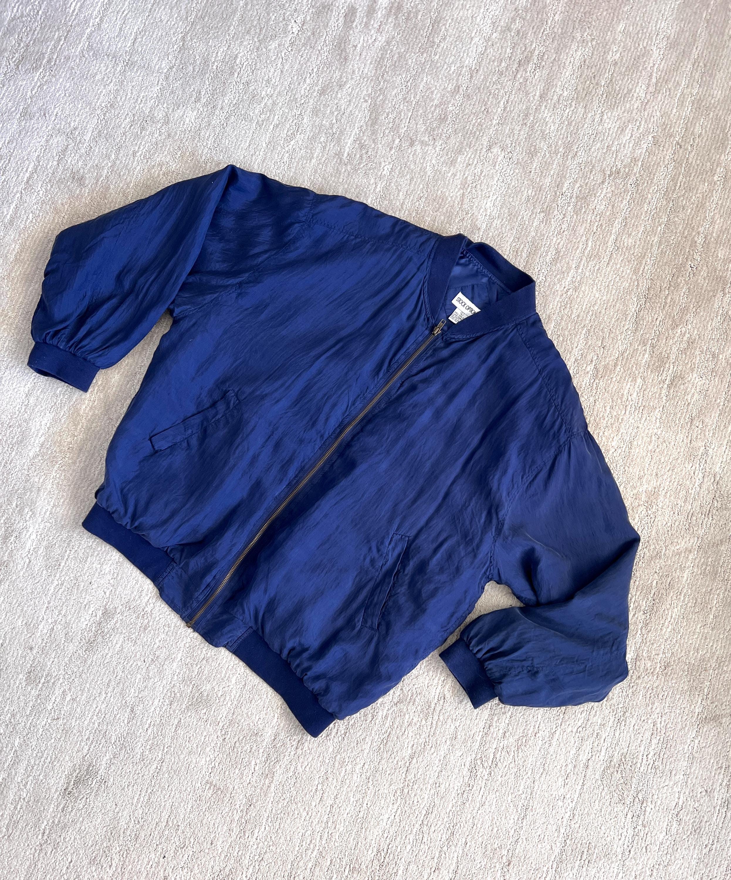 ジャケット・アウター 1990s Euro Vintage PureSilk BomberJacket Vintage 90s Pure Silk Bomber Jacket - L | SYLK