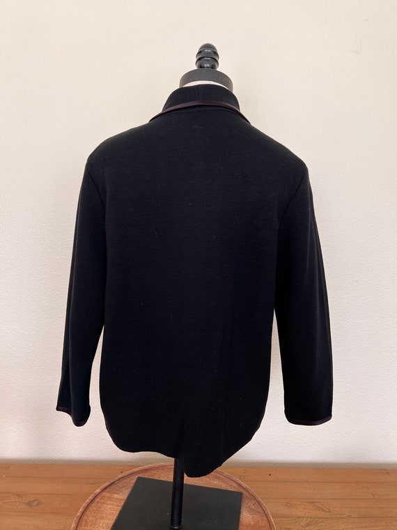60's Black Crop Jacket with Satin Bow - Romalma -… - image 10