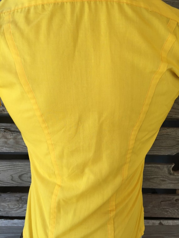 70s Malibu Connection - Bright Yellow Shirt - Siz… - image 6