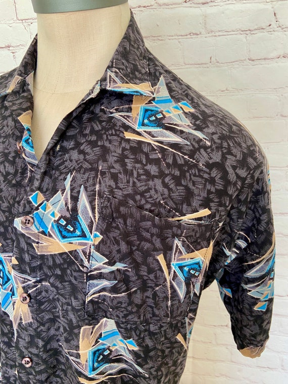 80's Atomic - Abstract Mens Short Sleeve Shirt - … - image 2