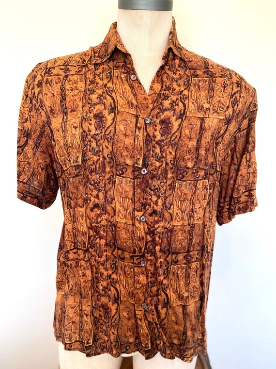 90's Tribal Print - Mens Short Sleeve Shirt - Davi