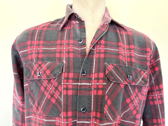 60's Fieldmaster - Flannel Long Sleeve Shirt - Se… - image 8