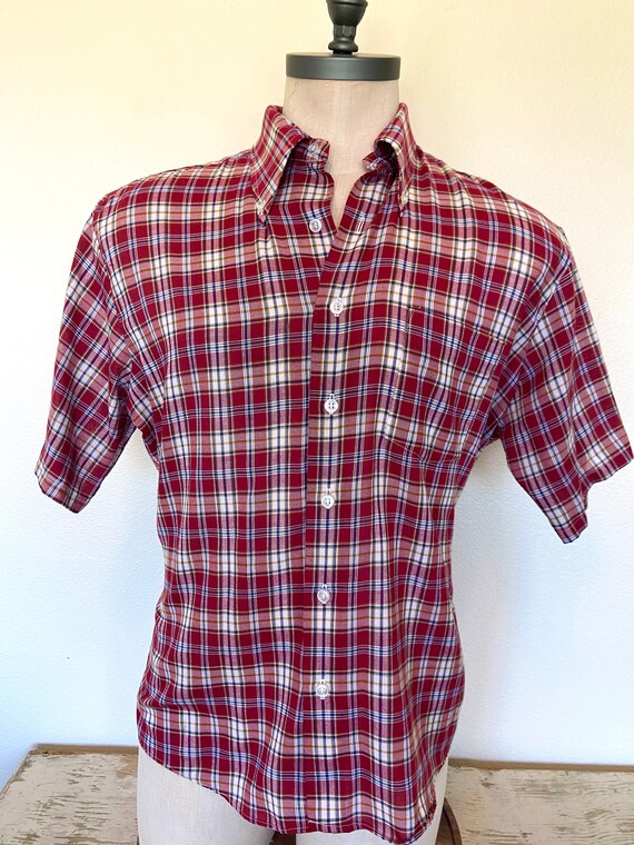 70s Red Plaid Towncraft Jcpenney Mens 