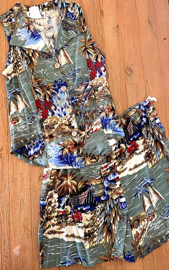 80's Short Set - Hawaiian - Size Small & Medium -… - image 2