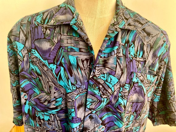 80's Triumph of California - Abstract Print Short… - image 3