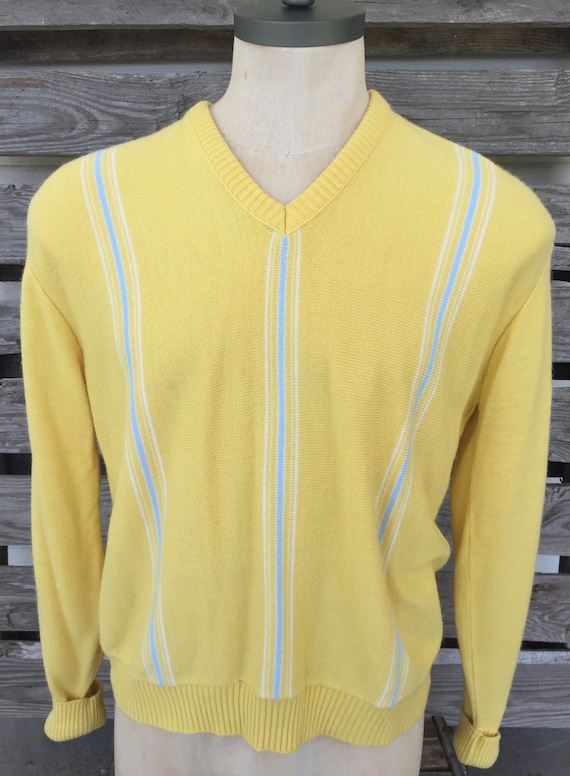 retro v neck sweater