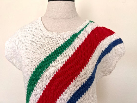 80's Pullover Sweater - Lightweight - Sleeveless … - image 5