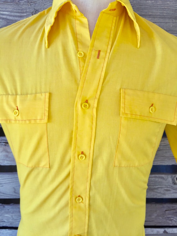 70s Malibu Connection - Bright Yellow Shirt - Siz… - image 2