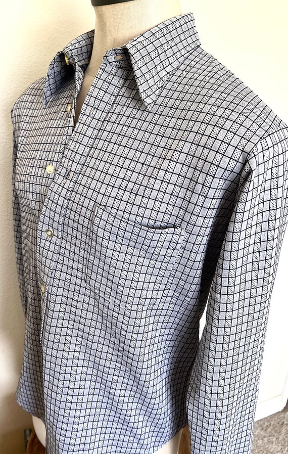 70's Van Heusen - Van knit - Mens Long Sleeve Che… - image 5