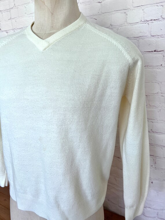 90s Cashmere Vneck Sweater - Unisex - Size Medium - Jack Scotland