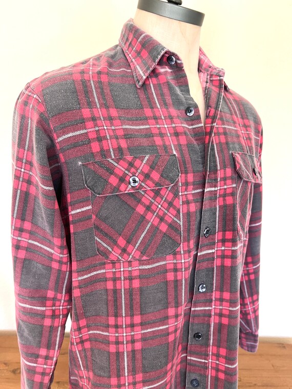 60's Fieldmaster - Flannel Long Sleeve Shirt - Se… - image 2