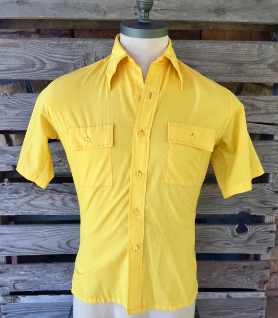 70s Malibu Connection - Bright Yellow Shirt - Siz… - image 1