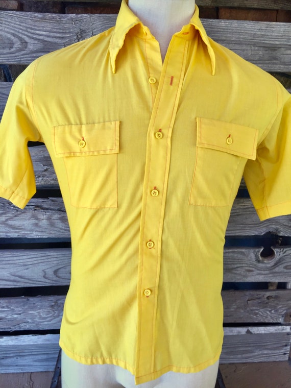 70s Malibu Connection - Bright Yellow Shirt - Siz… - image 4