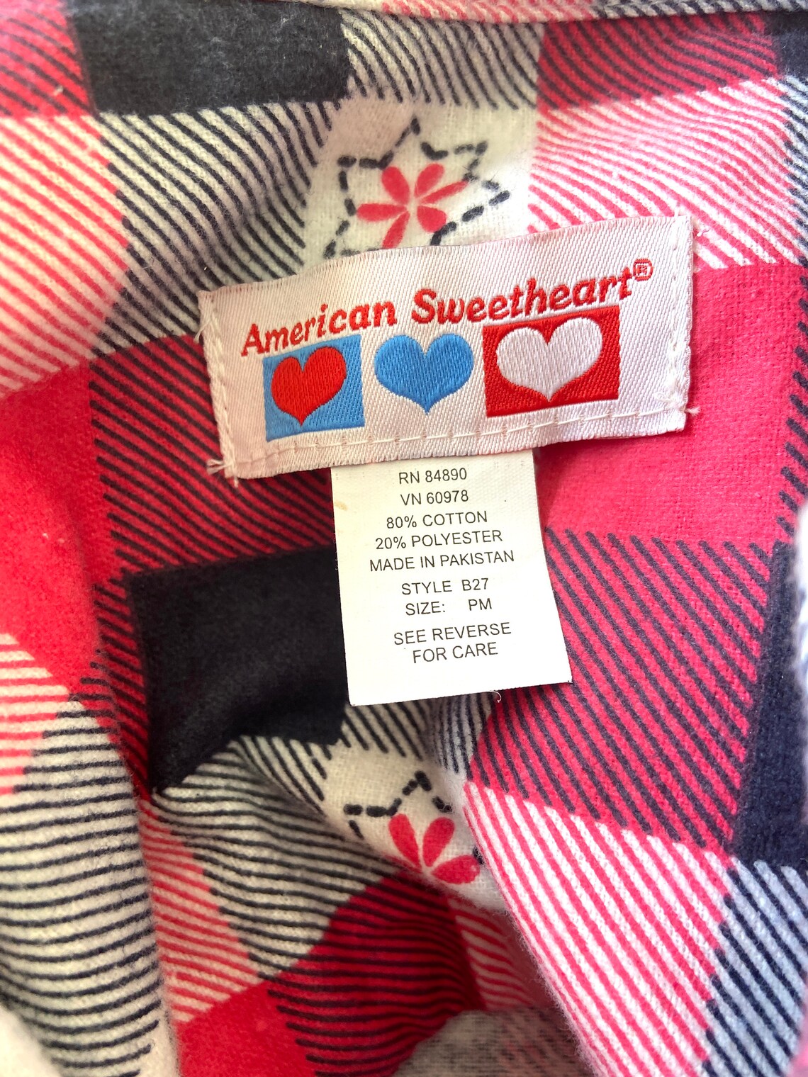 American Sweetheart Flannel Womens Casual Shirt Size | Etsy