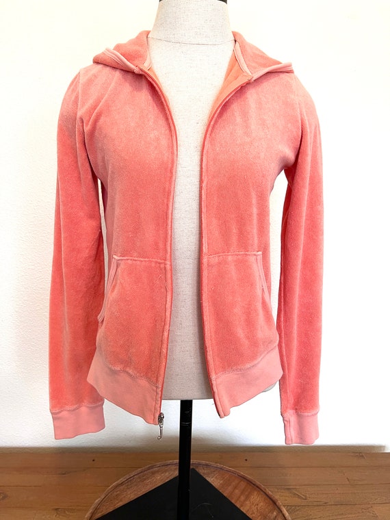 Retro Juicy Couture Terry Tangerine Zip Up Hoodie… - image 3