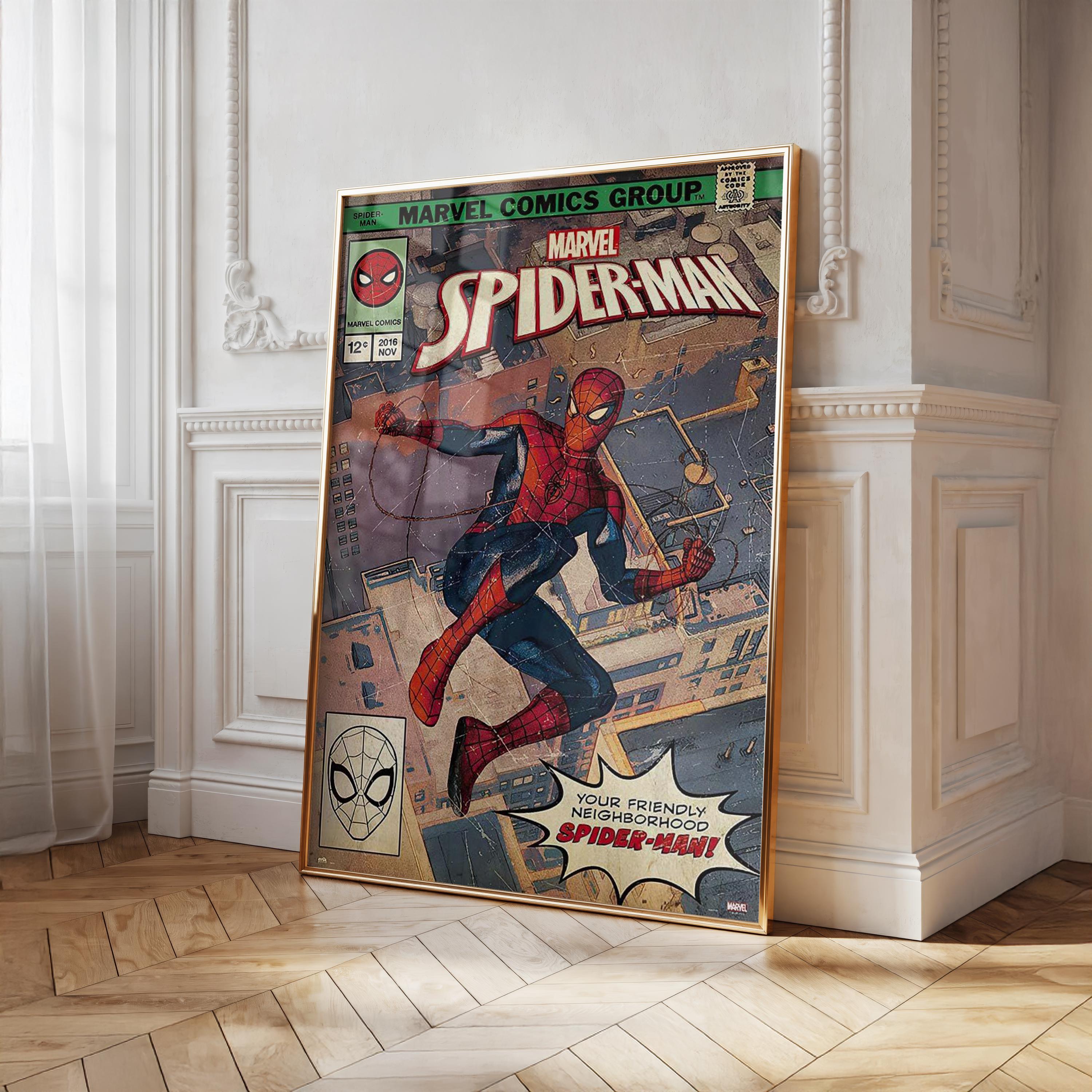 Vintage spiderman poster - Etsy 日本