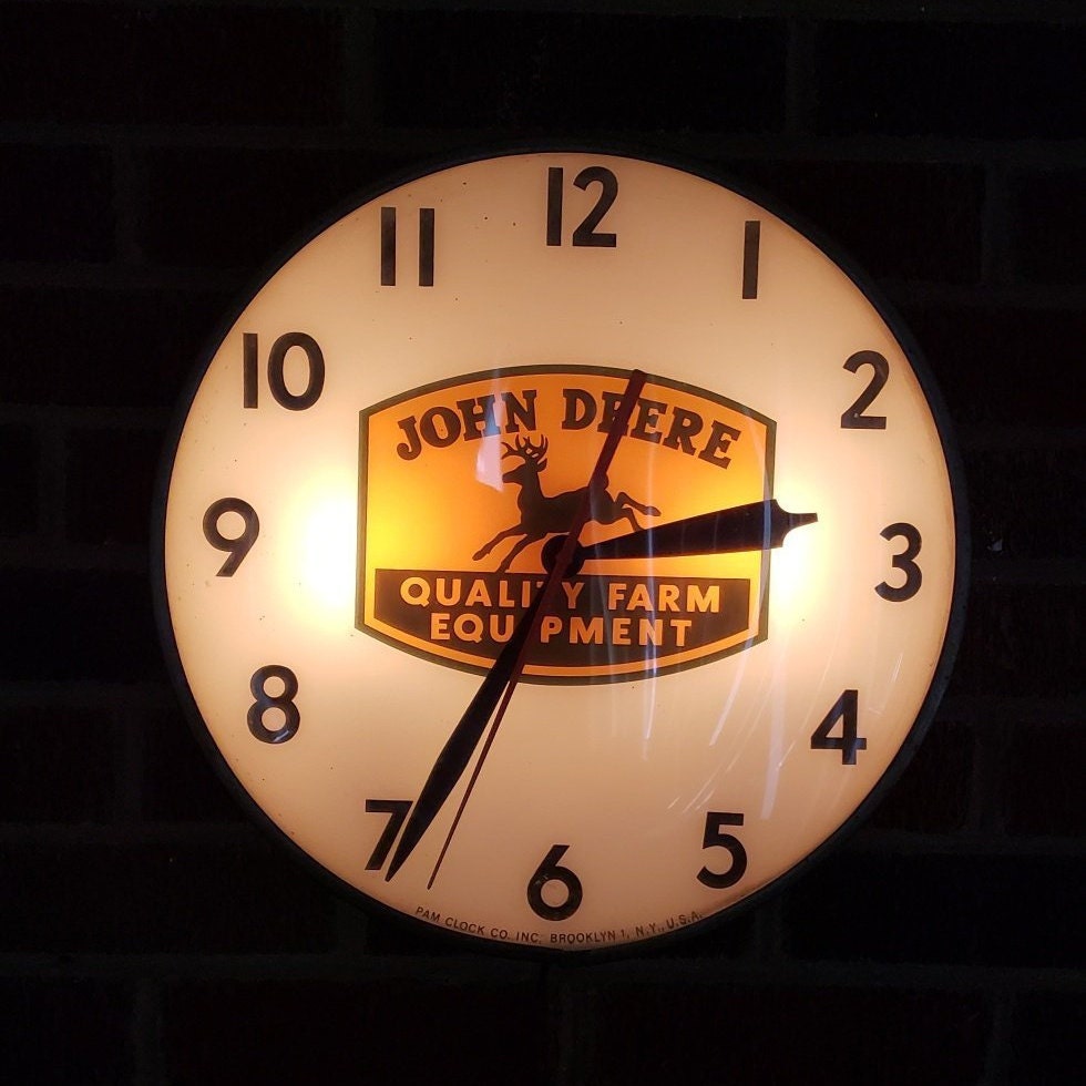 1950s JOHN DEERE Quality Farm Equipment Pam Clock Co. Inc. Etsy