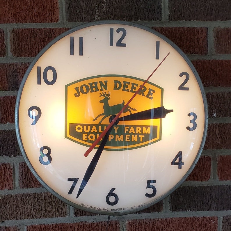1950s JOHN DEERE Quality Farm Equipment Pam Clock Co. Inc. Etsy