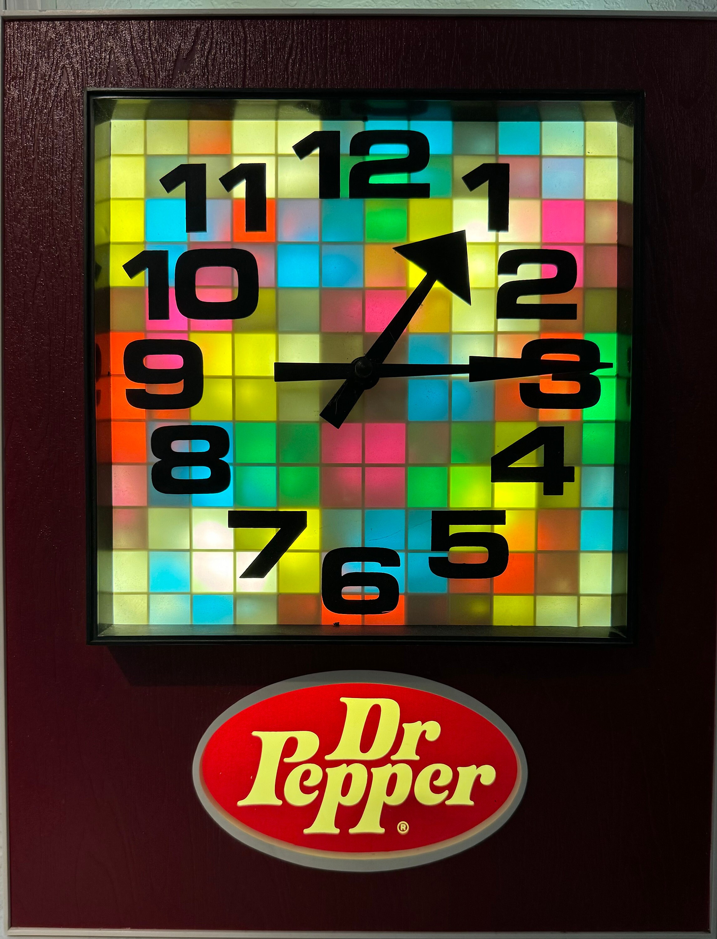 Vintage DR. PEPPER Motion Wall Clock PS-35 Made by Thomas Schutz 