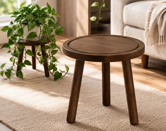 Wood Plant Stand Indoor, Modern Single Plant Pedestal for Large Plants, Solid Pine Plant Stool, Tall Wooden Plant Holder