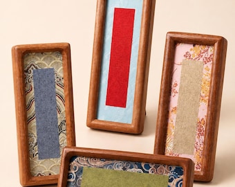 Wooden Song Brocade Photo Frame Mortise And Tenon Rounded Corner Picture Frame Custom Rustic Decor Unique Gift Idea For Home Office Wall Art