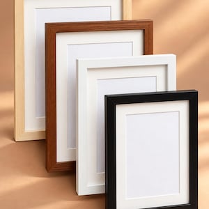 Solid Pine Wood Picture Frame with Acrylic Front Rectangular Wall Hanging Photo Frame for Posters and Puzzles Modern Home Display Decor
