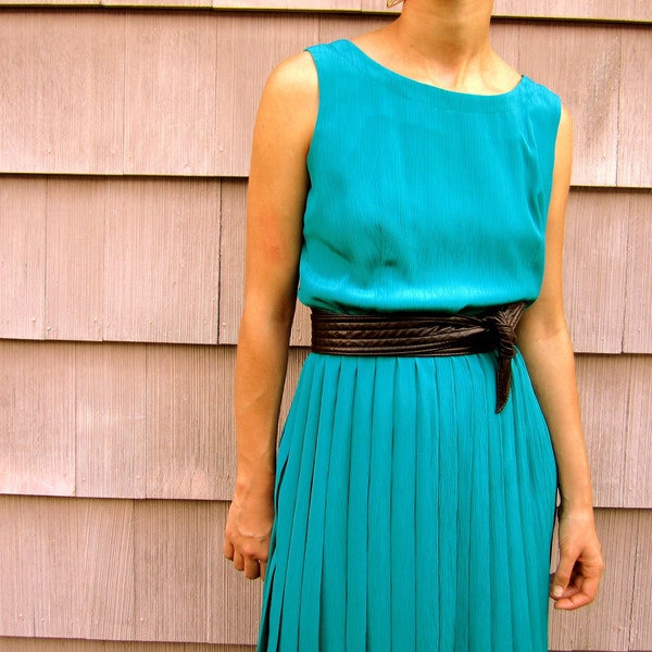 80s Pleated Power Dress