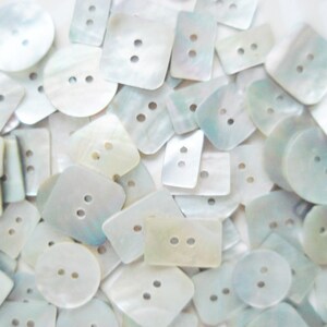 Assorted MOP Buttons 50-500 Abalone Buttons Akoya Shell Buttons Square Shell Buttons Dimi Akoya Buttons Fancy Round Akoya Buttons image 4