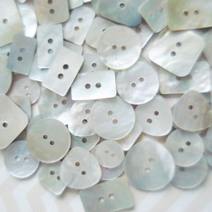 Assorted MOP Buttons 50-500 Abalone Buttons Akoya Shell Buttons Square Shell Buttons Dimi Akoya Buttons Fancy Round Akoya Buttons image 5