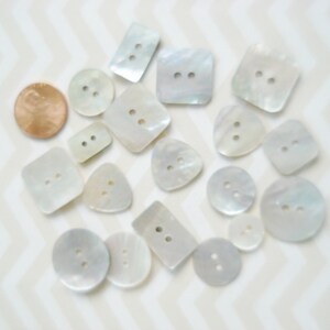 Assorted MOP Buttons 50-500 Abalone Buttons Akoya Shell Buttons Square Shell Buttons Dimi Akoya Buttons Fancy Round Akoya Buttons image 6