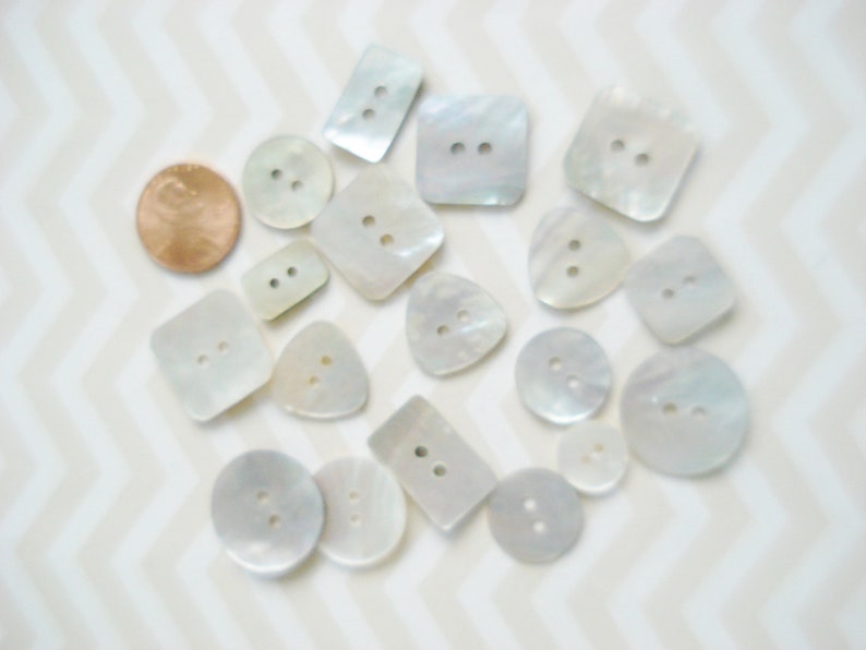 Assorted MOP Buttons 50-500 Abalone Buttons Akoya Shell Buttons Square Shell Buttons Dimi Akoya Buttons Fancy Round Akoya Buttons image 6
