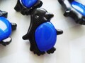Kids Penguin Buttons - Childrens Button Set - 20 Vintage Blue Penguin Buttons - Blue and Black Penguin Buttons - Made in France