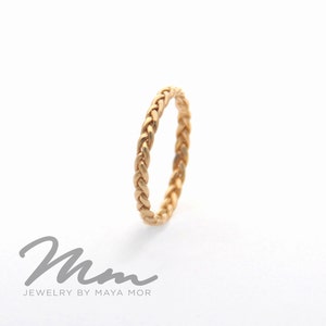 Unique Wedding Bands for Women Gold Braided ring gold ring braided wedding band unique braided ring for women braided gold wedding band