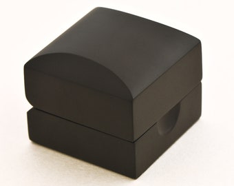 Unique Black Ring Box Made of Wood, Engagement Ring Box, Proposal Ring Box, Wedding Ring Box, Luxury Ring Box