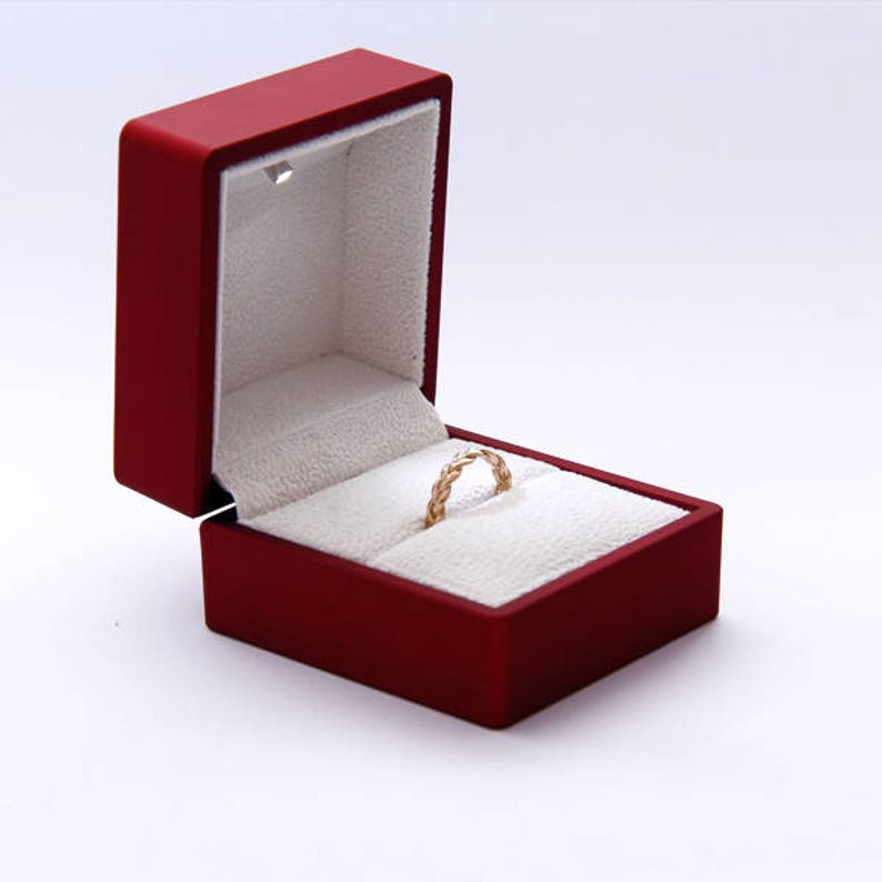 Black Ring Box Engagement Ring Box With Light Proposal Ring Etsy