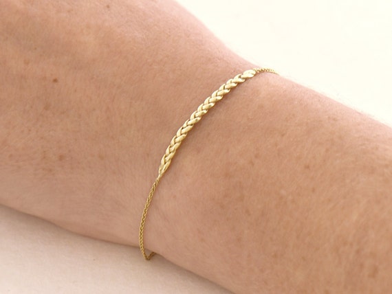 14 Karat Yellow Gold Woven Link Bracelet 050-04301 - R.C. Wahl Jewelers