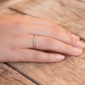 Dainty Wedding Band delicate Jewelry trending now, trending jewelry, most sold item, Yellow Gold Braided ring, best selling jewelry ring