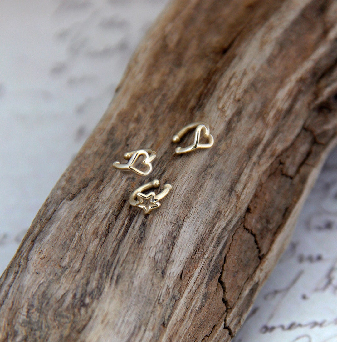 3 Ear Cuffs for Unpierced Ears Star & Heart Ear Cuff Small Etsy